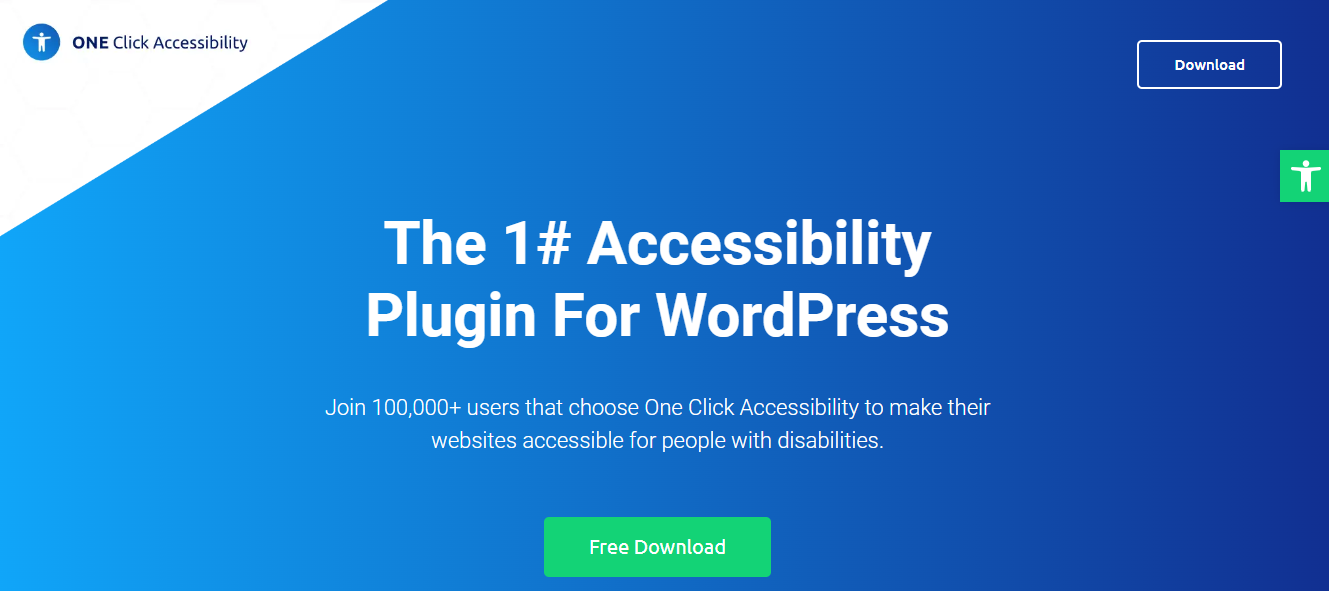 one click accessibility plugin