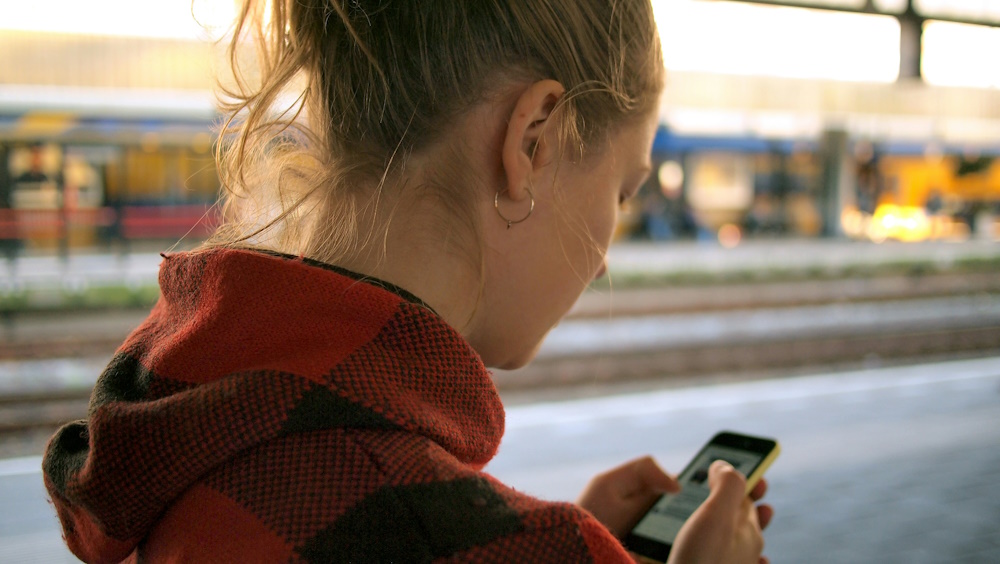 woman on her mobile phone